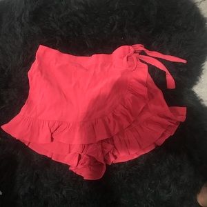 Red Ruffle Skirt/Shorts (skort)